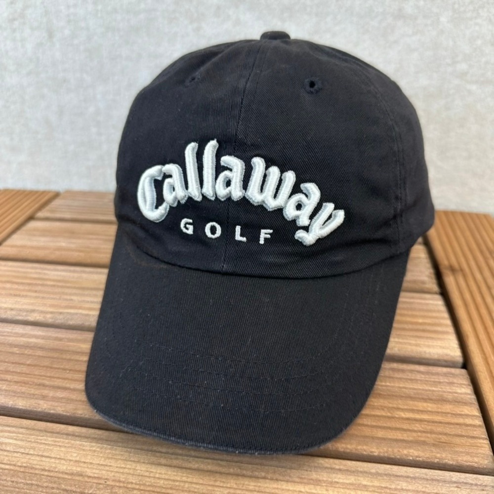 Callaway Golf Black Baseball Cap Embroidered Logo Adjustable Strap